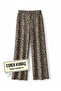 Women's Leopard Pattern Trousers Wrinkled Fabric Stretch Fabric Skirt Trousers - 2