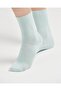 Women's Eucalyptus Scented 2-Piece Sleep Socks Green Cream - 3