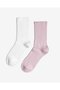 Women's Lavender Scented 2-Piece Sleep Socks Lilac Cream - 2