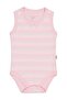 Striped Bowknot 1-3 Years Old Snap-On Bodysuit - Pink 2-3 Years Old - 3