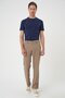 Comfort Fit Beige Jogger Pants with Elastic Waist P 1185 - 4