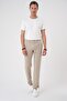Comfort Fit Beige Jogger Pants with Elastic Waist P 1183 - 2