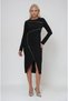 Asymmetric zipper detailed midi dress 2944