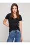 Women's Black T-Shirt 8YAK12467YK - 2