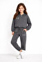 Anthracite Girl's Hooded Tracksuit Set 6-16 Years - 422904