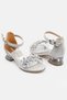 Girl's Heeled Shoes Transparent 5 cm Heeled Stone Evening Dress Silver Girl's Evening Dress Shoes - 3