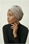 Velvet Cardigan Lined Beige Ready-Made Turban Hijab Cap Suitable for Medical Use - 7