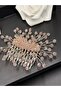 Fully Handmade Stylish And Elegant Wedding And Engagement Bridal Crown And Hair Accessory - 4