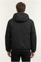 Men's Hooded Collar Brand Detailed Zippered Puffer Blue Coat 6Dzb26 Zn5Nz-55Jw - 3