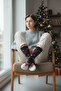 Unisex Christmas Socks Colorful Patterned Gift New Year Men Women Long Socks Single - 2