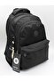 2200 Black Water Resistant Fabric School Bag Unisex School Backpack - 3