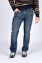 Harry Men's Straight Regular Cut Regular Waist Straight Leg Jean Trousers Blue - 2