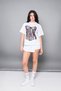 Fit Corset Printed Relaxed Fit Women's White T-Shirt - 5