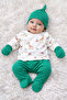 Giraffe Pattern Green 5-Piece Newborn Baby Hospital Release Set - 3