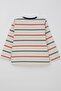 Baby Boy Long Sleeve T-Shirt with Placket, Minimal Marine Stripes, 9 Months-3 Years, Cream - 5