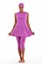Women's Zero Sleeve Closed Hijab Swimsuit (Built-In Chest Pad Available Inside) - 2
