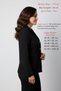 Women's Judge Collar Corded Fabric Anti-Pilling Waist-Fitting Zero Small Size Mother Thick Winter Black Cardigan - 3