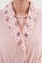 Women's Plus Size Floral Print Long Sleeve Dressing Gown Nightgown 2-Piece Set 80% Cotton 20% Viscose - 7