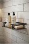 Matte Black Stainless Brass Matte Black Single Lidya Shampoo Dispenser Bathroom Shelf - 4