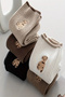 5 Pairs of Teddy Bear Patterned Women's Elastic Seamless Ribbed Socks - 3