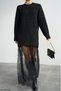 Women's Tulle Detailed Premium Knitwear Dress - 5
