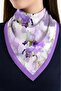 Lilac Iris Patterned Bandana Scarf - 2
