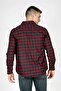 Shaw Men's Woven Long Sleeve Shirt Burgundy-Navy Blue - 4