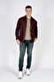 Shaw Men's Woven Long Sleeve Shirt Burgundy-Navy Blue