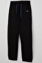 Boys' Sweatpants with Lace-Up Accessories and Arma Detail, Ages 4-8, Black - 4