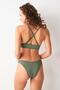 No Gossip Crush Cross Back Triangle Bikini Single Top Khaki 239100 - 2