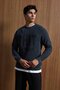 Men's Relaxed Fit Washable Knitted Sweater 100% Cotton Black - 3