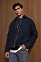 Men's Relax Fit Premium Cashmere Jacket Coat Black - 3