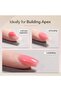 2 in 1 Rubber Base Coat, Long-Lasting Gel Nail Polish Base Chip-Free Shine, Beige 15 ml - 5