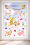 Ramadan-Themed Glass Wall Sticker Set in Pastel Colors, Educational Glass Wall Sticker
