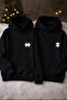 Puzzle Jigsaw Valentine's Day Gift February 14Th Black Hooded Sweatshirth Hoodie