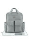 Quilted Diaper Backpack w/ Changing Mat - Gray