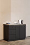 A modern coffee corner in black, suitable for small spaces. - 3