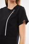 Kıev - Black Straight-Leg Modern And Stylish Double-Breasted Zipper-Closure Doctor And Nurse Uniform Scrubs - 2