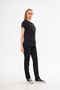 Kıev - Black Straight-Leg Modern And Stylish Double-Breasted Zipper-Closure Doctor And Nurse Uniform Scrubs - 3
