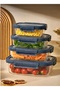 4-Piece Heat-Resistant Vacuum Sealed Borosilicate Glass Storage Container with Lid Oven Microwave - 3