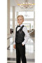 Children's Vest Suit Shirt Set Patterned Black - 4