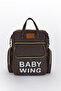 Mother Baby Care Backpack Luxury Model with Thermos Bottle Compartment and Baby Stroller Metal Hanger