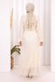 Lace Look Chiffon Ruffle Detail Dress 3783 Jewel - 3