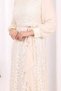 Lace Look Chiffon Ruffle Detail Dress 3783 Jewel - 5