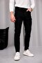 Men's Black Denim Jean Trousers Slim Fit Lycra Narrow Leg - 2