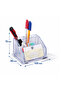 2031 Neo Desktop Pen Holder 4 Compartments Transparent - 6