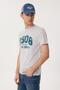 Derek Men's 100% Cotton O-Neck T-Shirt Snow Melange - 2