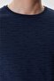 Rogers Men's 100% Cotton Crew Neck T-Shirt Navy Blue - 5