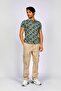 Ketgo Normal Waist Regular Cut Straight Leg 100% Cotton Beige Men's Trousers