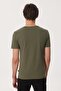 Patrice Men's 100% Cotton O-Neck T-Shirt Khaki - 2